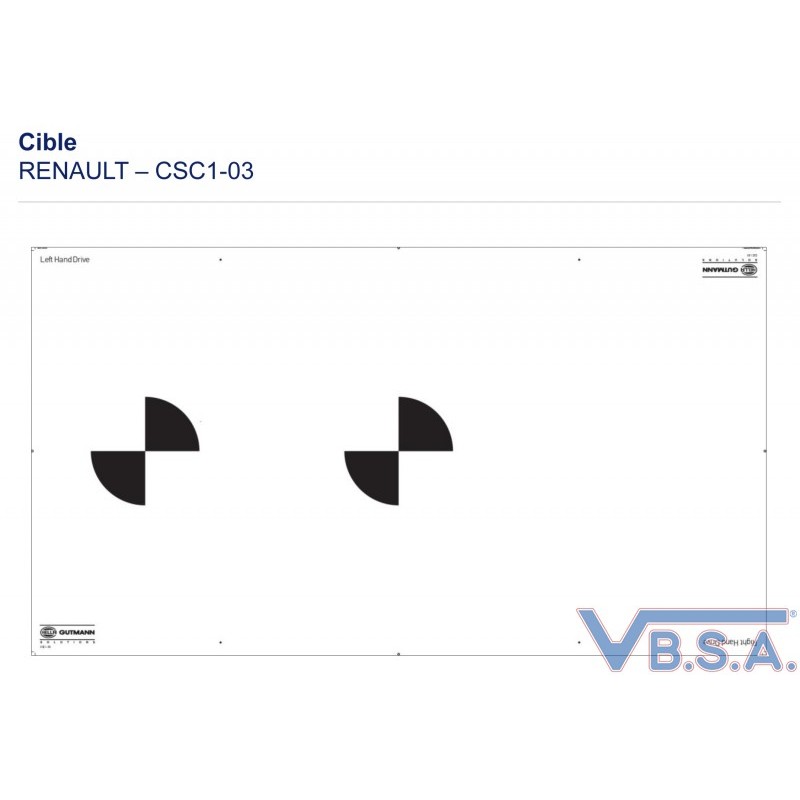 Renault 1-03 Ön Kamera Kalibrasyon Hedefi – Hella Gutmann CSC Tool SE / Digital - VBSA