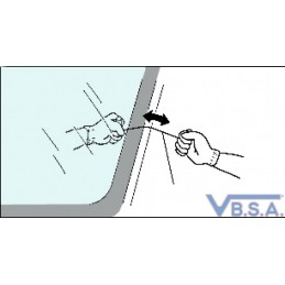 Square wire, with a section of 0.7 x 0.7 mm - 44ML - WINDSHIELD CUTTING - from VBSA - France