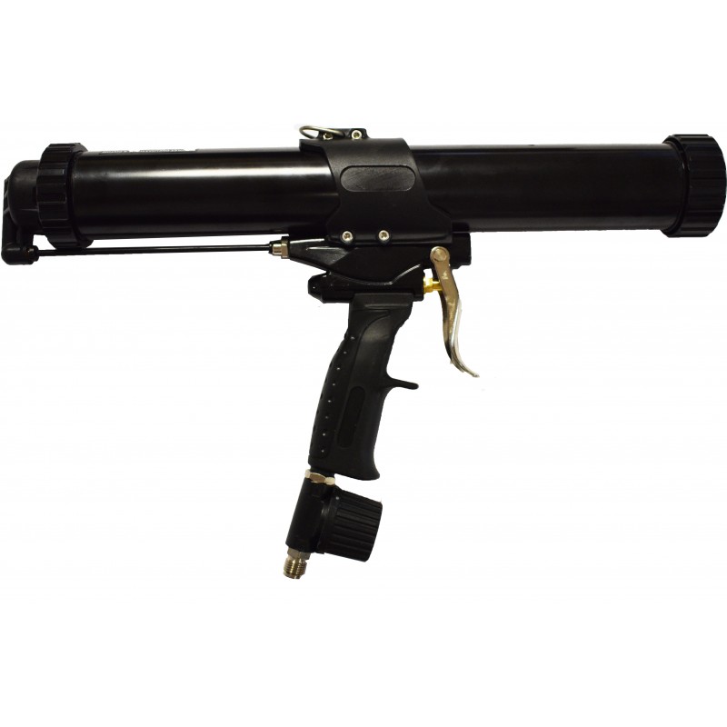 Compressed aircaulking gun, with piston rod, 400 and 600 ml saussages.