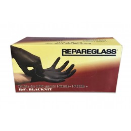 Black nitrile protective gloves (powder-free), thick, special for miscellaneous repairs at VBSA - France