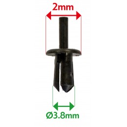 Plastic rivet for bay...