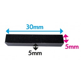 Self-adhesive rubber blocks x 10 - E: 0.5 cm for windshield bonding at VBSA - France