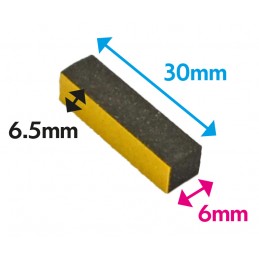 Self-adhesive rubber blocks x 10 - E: 0.6 cm for windshield bonding at VBSA - France