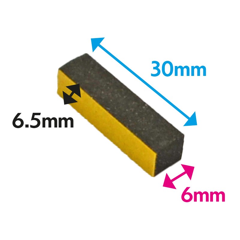 Self-adhesive rubber blocks x 10 - E: 0.6 cm for windshield bonding at VBSA - France