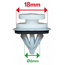 Windshield molding clip