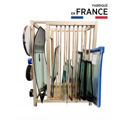WOODEN WINDSCREEN RACK WITH...