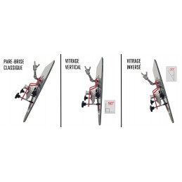 Kamyonlar, otobüsler, traktörler, bayındırlık araçları, biçerdöverler için DİKEY VEYA TERS CAMLAR İÇİN ADAPTÖR.... chez VBSA