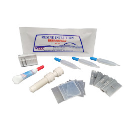 Pack de consommable spécial REPARBRISE pour réparation impact, contenant résine ,injecteur, lames, forets chez VBSA