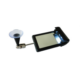 LED lighting mirror for windshield impact repair at VBSA Europe