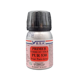 Le primer 530 spécial collage pare-brise favorise l'adhésion du polyuréthane, est anticorrosion, protège des rayons UV. VBSA