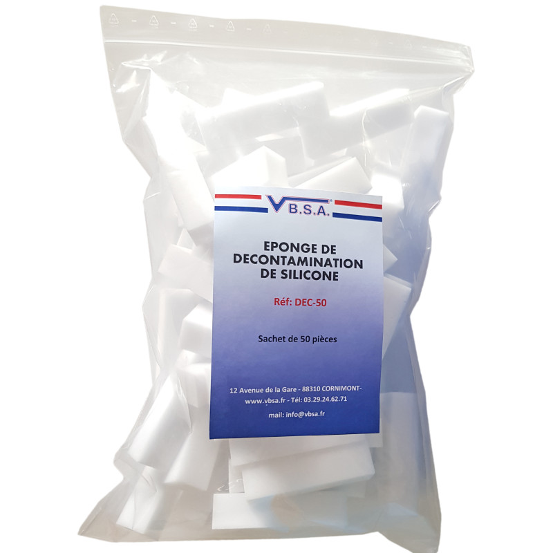 Eponge mousse de décontamination de Silicone avant collage pare-brise chez VBSA - France