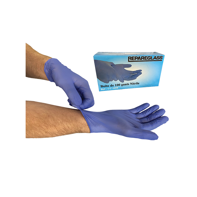 Gants Nitriles élastiques et extensibles sans talc et sans latex, Protection VBSA France