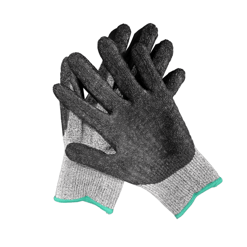 Cut resistant knitted gloves, latex palms from VBSA France