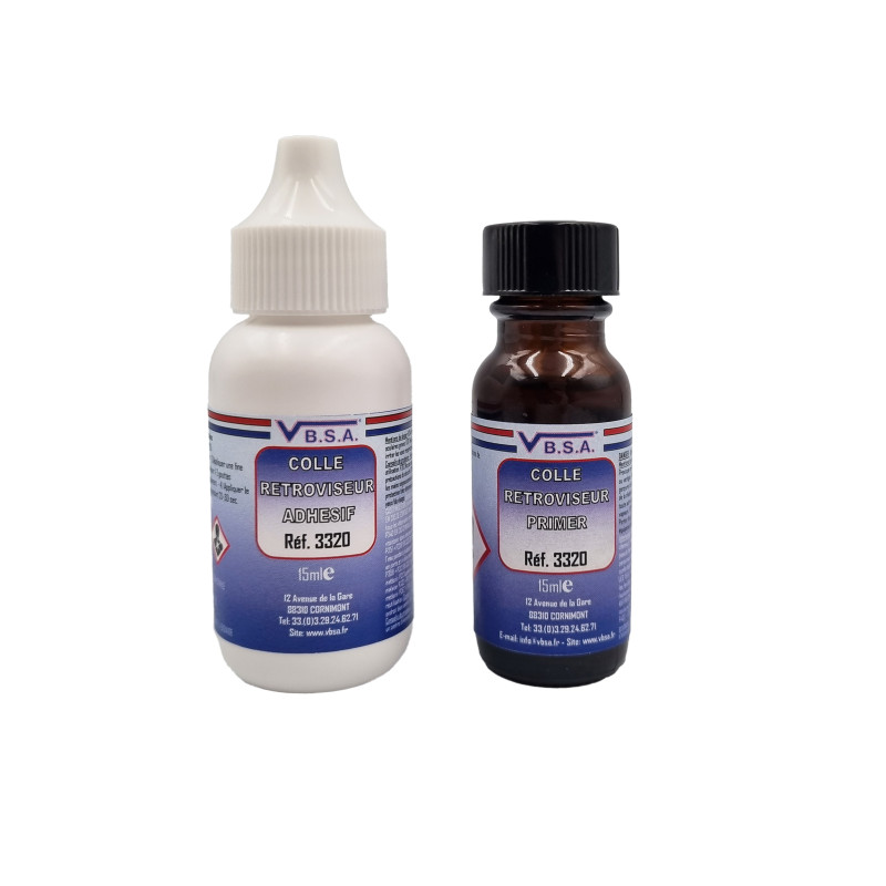 Glass-Metal Glue Kit 3320 - Bonding of Glass, Mirrors, Bodywork repairs by VBSA - France