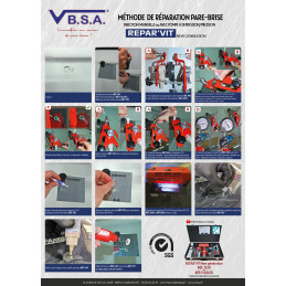 Ön cam darbe onarım metodolojisi posteri - 1320 - 50x70cm chez VBSA - Fransa