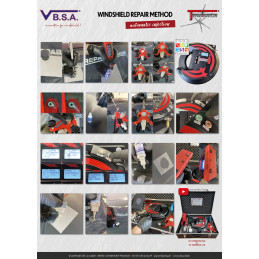 Poster TERMINATOR automatic windshield impact repair process at VBSA - France