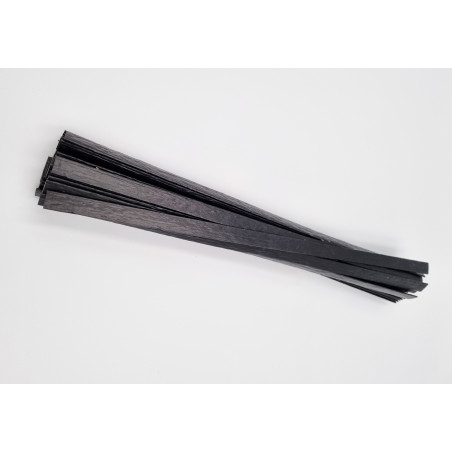 25 Baguettes De Soudure Plastique PP/EPDM Noir - 8x2 Mm, Plat, 200 Mm - Pour Réparation Plastique Auto & Général