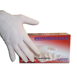 Lightly powdered latex gloves from VBSA France