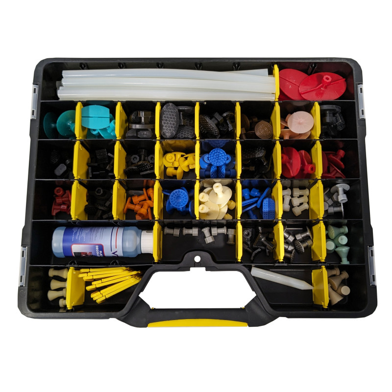 Box of dent removal tools (155 pcs) + accessories at VBSA France