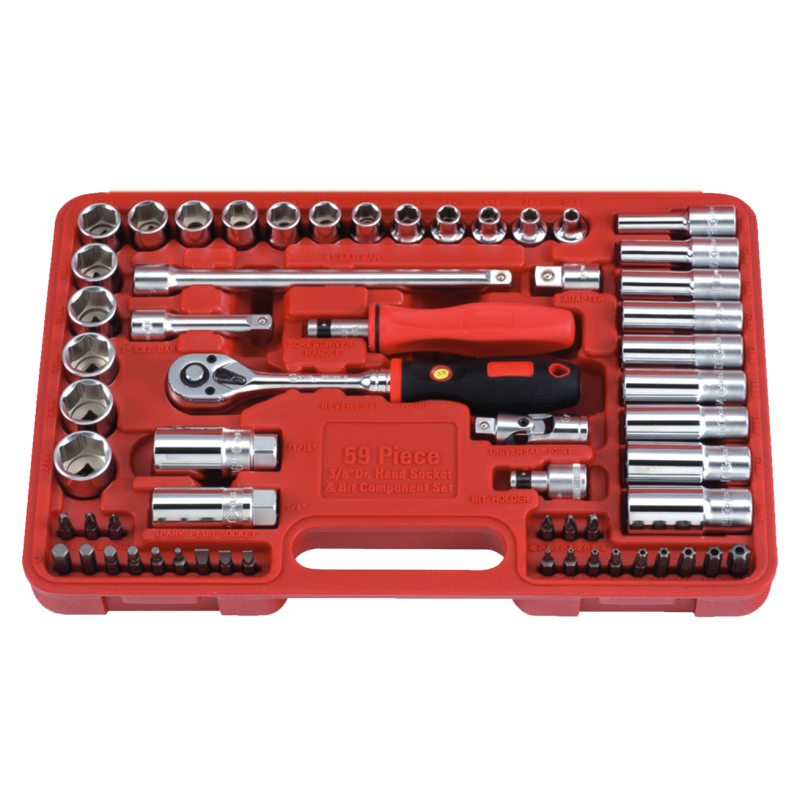 Box of 59 3-8” sockets with ratchet at VBSA France