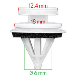 CITROËN C4 Picasso/Grand Picasso, 06-13, Clip PB, blanc