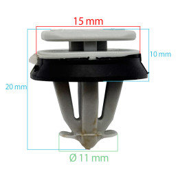 CLIP PARE-BRISE LATERAL -...