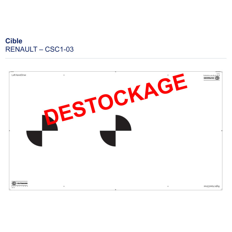 Cible de calibrage caméra avant Renault 1-03 – CSC Tool SE / Digital Hella Gutmann -DESTOCKAGE - VBSA