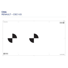 Cible de calibrage caméra avant Renault 1-03 – CSC Tool SE / Digital Hella Gutmann -DESTOCKAGE - VBSA