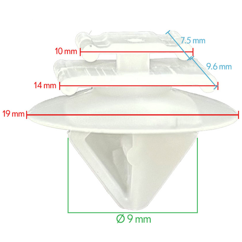 Bay window grille clips - CITROEN, PEUGEOT, RENAULT vbsa france