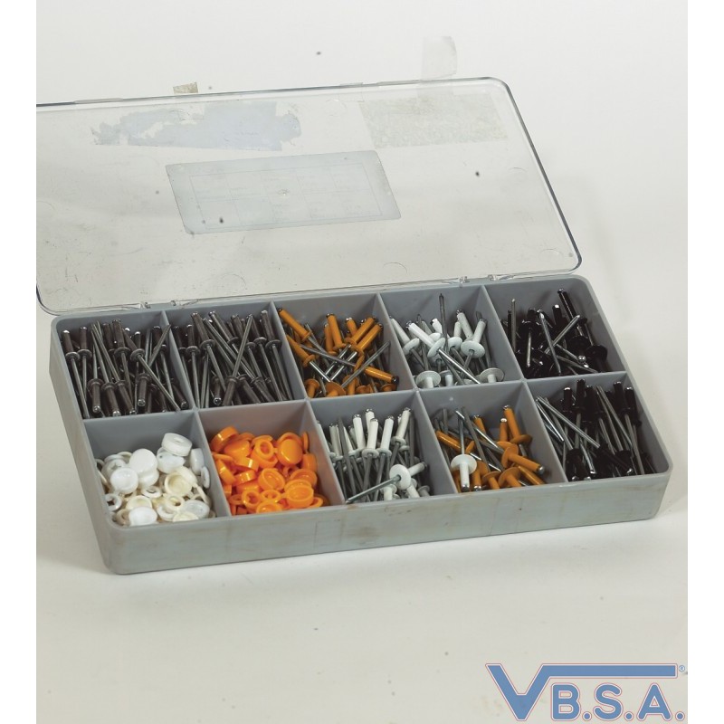 Rivet caps - Box of 500 black or white vbsa france