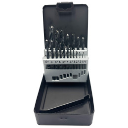 Set of 19 HSS drill bits, VBSA France