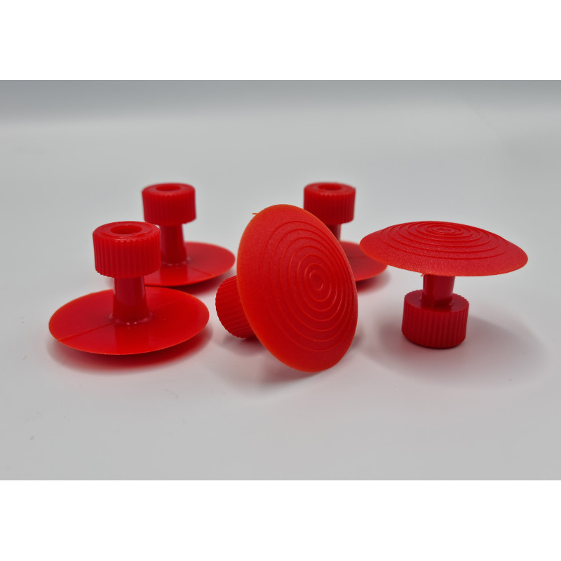Lot de 5 Embouts débosselage - rouge - rond - bombé - chez VBSA