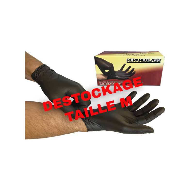 Gants nitrile Noir de protection (non poudrés) épais spécial réparation divers chez VBSA - France